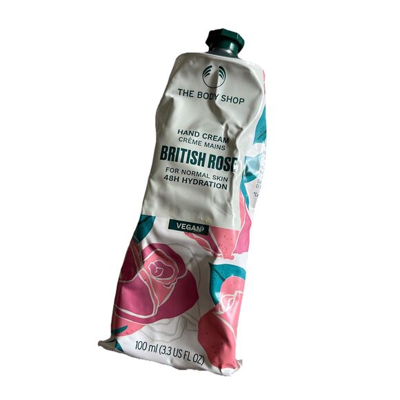 THE BODY SHOP HAND CREAM BRITISH ROSE 48H HYDRATION  3.3 OZ New Vegan - Picture 1 of 2